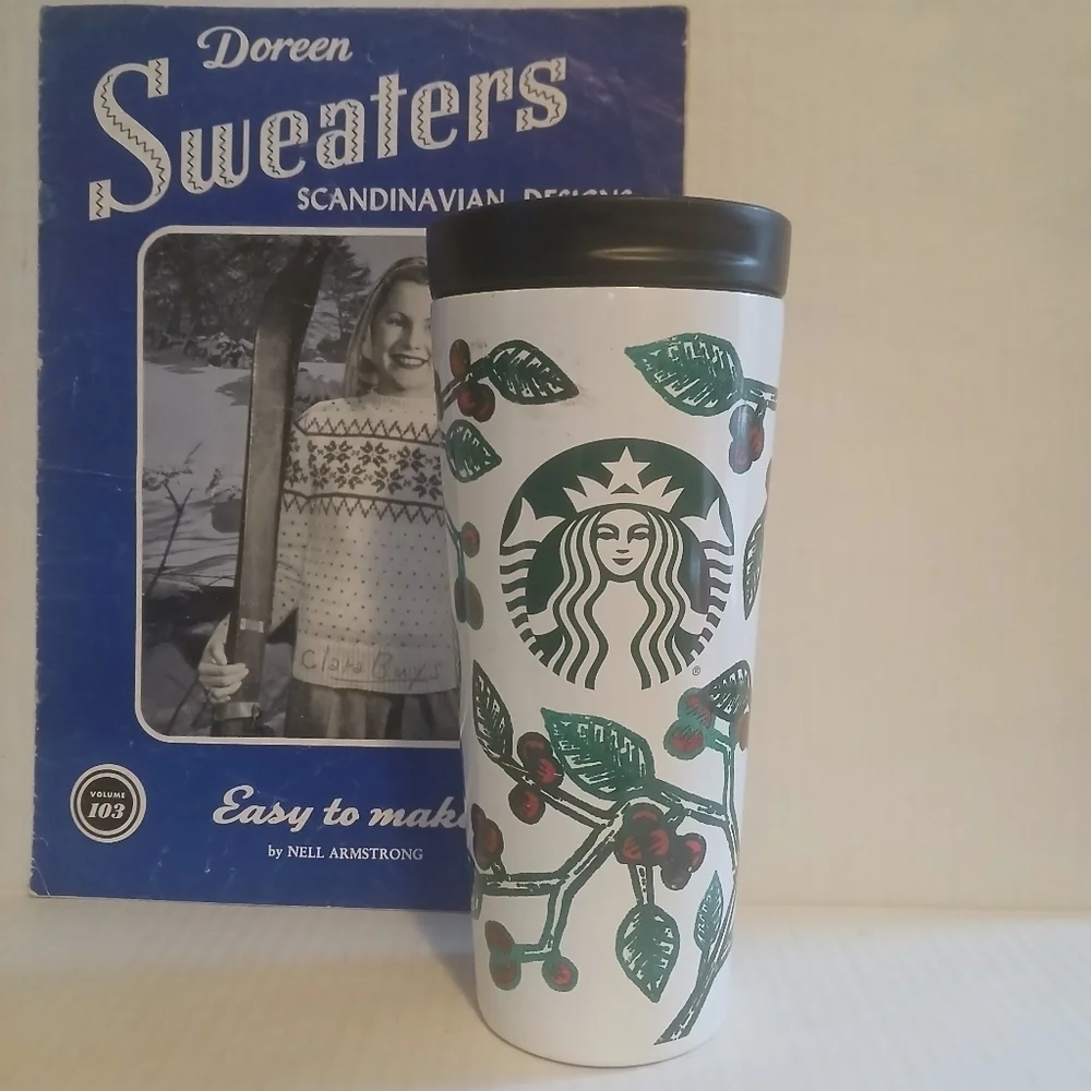 Starbucks Hot & Cold SS Tumbler Holly Berry 2016 Coffee Tea Vac